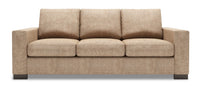  Sofa Track de Sofa Lab de 85 po fabriqué au Canada en tissu de chenille avec accoudoirs rectilignes - taupe Luxury Taupe 