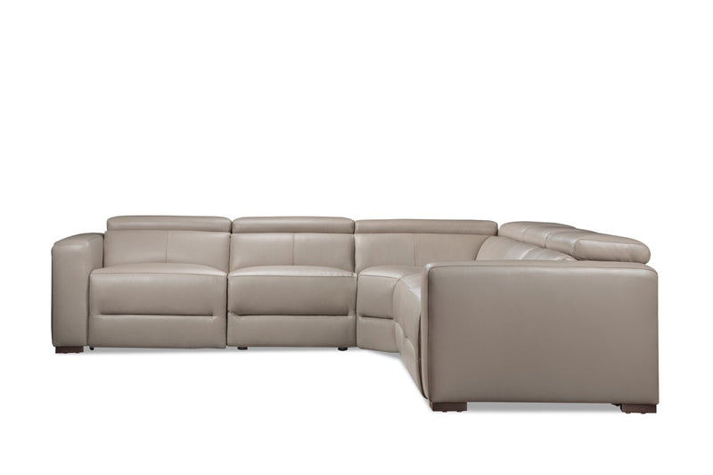 Sofa sectionnel à inclinaison électrique Modella 5 pièces - taupe 