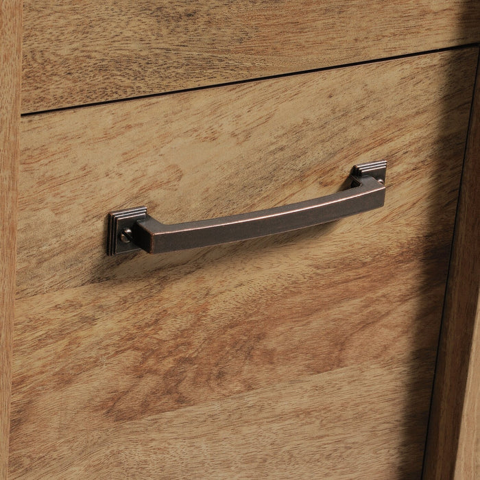 Bureau Alfie de 53,15 po à 2 tiroirs avec armoire - brun clair