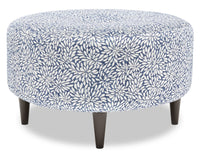 Pouf The Curve de Sofa Lab de 31 po fabriqué au Canada en tissu - Cadet multicolore