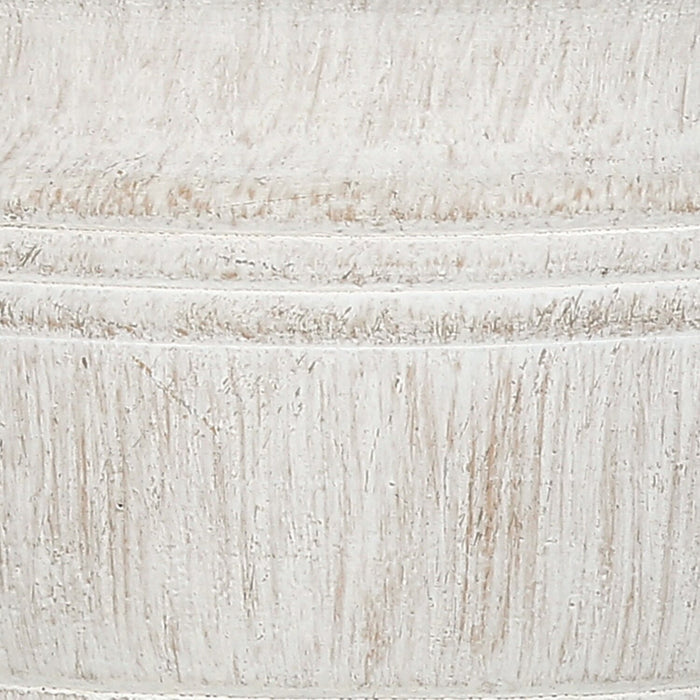 Lampe de table de 28 po en résine texturée crème avec abat-jour ivoire