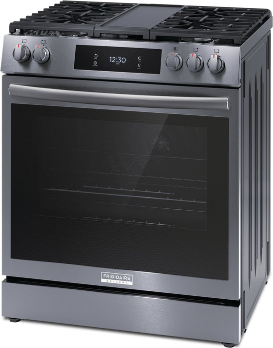 Cuisinière à gaz Frigidaire Gallery de 6 pi³ avec convection totale et friture à air - acier inoxydable noir Smudge-ProofMD - GCFG3060BD