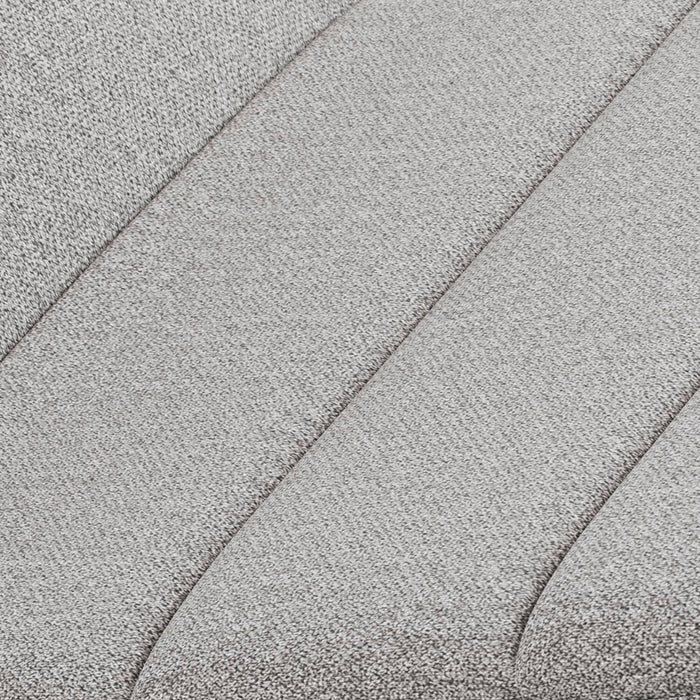 Tabouret Jovi de hauteur comptoir en tissu d’apparence lin et en bois - gris