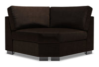  Fauteuil courbé en coin Track de la collection Sofa Lab - Luxury Chocolate 