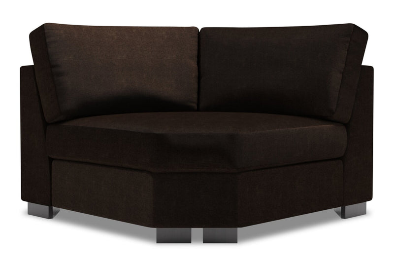 Fauteuil courbé en coin Track de la collection Sofa Lab - Luxury Chocolate