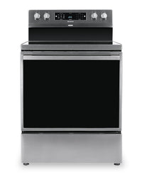 Cuisinière électrique Hisense de 5,8 pi³ avec friture à air et convection européenne - acier inoxyda…