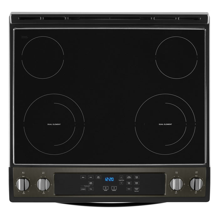 Cuisinière électrique Whirlpool de 4,8 pi³ avec autonettoyage - acier inoxydable noir - YWEE515S0LV