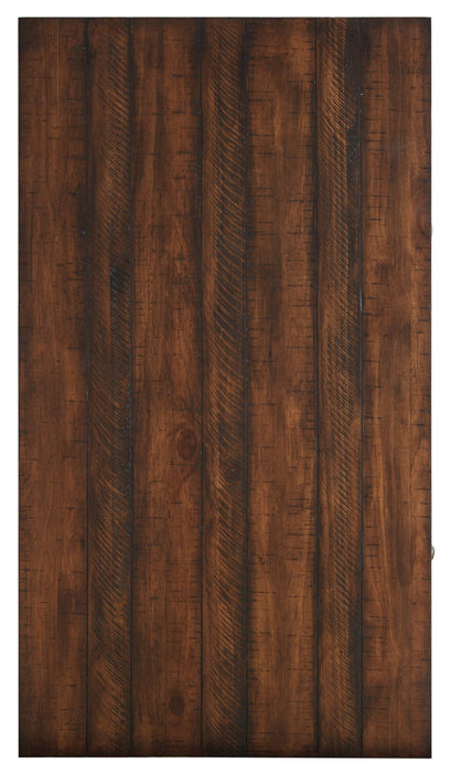 Table à café rustique Cottage Lane de 50 po avec dessus relevable et rangement - bois brun foncé