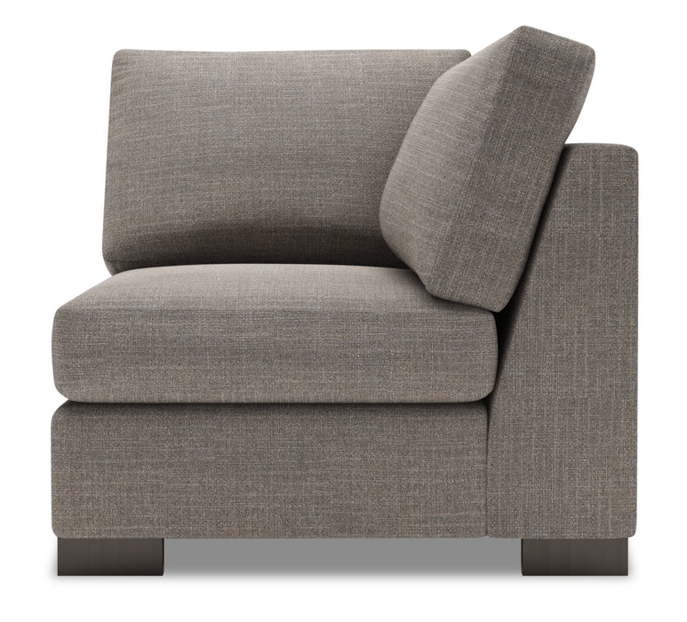 Fauteuil carré en coin Track de la collection Sofa Lab - Luna Smoke