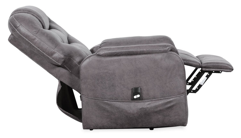 Fauteuil basculeur à inclinaison électrique Landon de 34 po en microfibre - gris