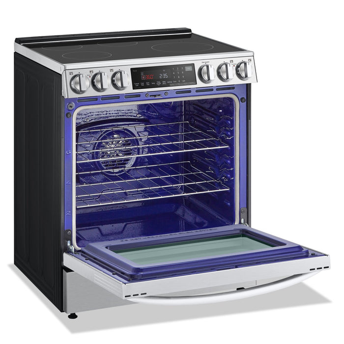 Cuisinière intelligente à induction LG de 6,3 pi³ avec hublot InstaViewMD et friture à air - acier inoxydable Smudge-ProofMD - LSIL6336F