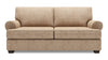 Sofa personnalisable Roll de Sofa Lab de 76 po de format condo fabriqué au Canada en tissu de chenille avec accoudoirs enroulés - taupe Luxury Taupe