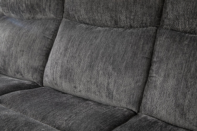 Sofa à inclinaison électrique Atlantis de 90 po en tissu avec position zéro gravité - gris foncé 