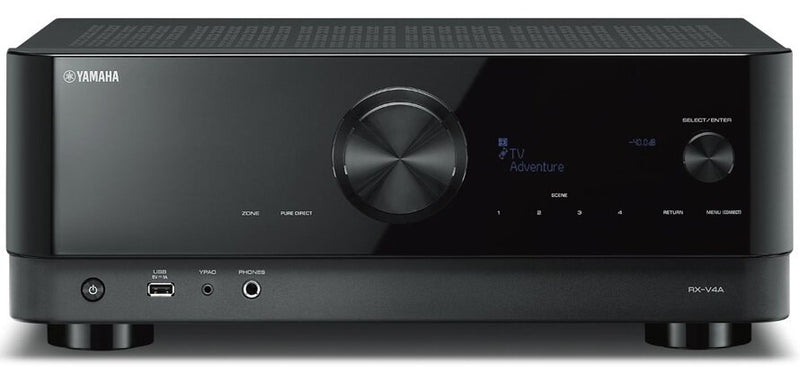 Récepteur AV Yamaha RX-V4A avec technologie CINEMA DSP 3D compatibilité assistant vocal - RXV4A B