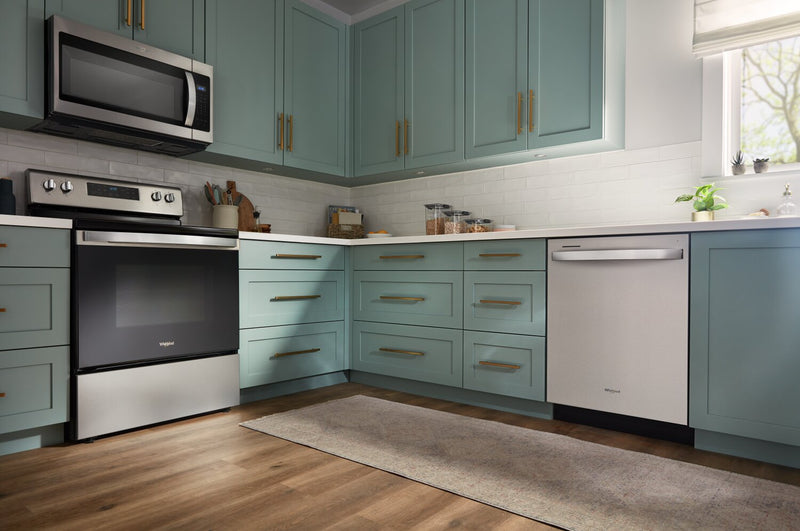 Lave-vaisselle encastré Whirlpool de 24 po et de 55 dBA avec commandes sur le dessus - acier inoxydable résistant aux traces de doigts - WDT540HAMZ