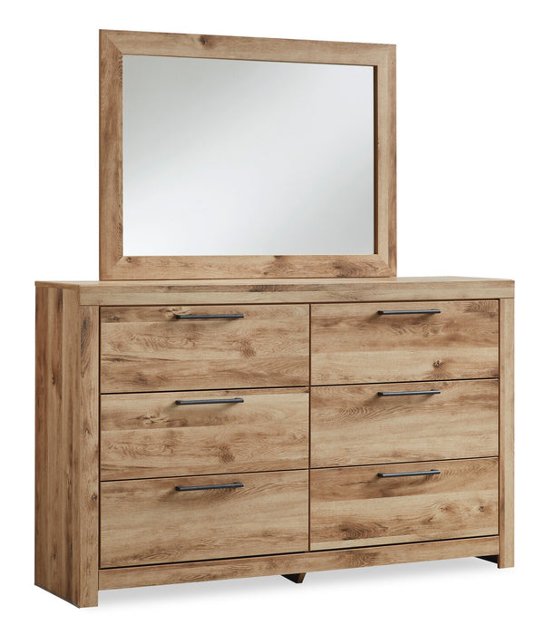 Commode Derekson de 58,7 po (L) x 36,4 po (H) à 6 tiroirs pour la chambre à coucher - naturelle