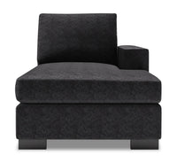  Fauteuil long de gauche Track de la collection Sofa Lab - Luxury Charcoal 