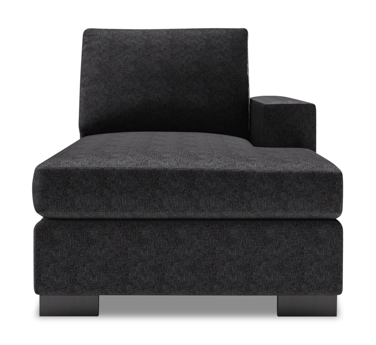 Fauteuil long de gauche Track de la collection Sofa Lab - Luxury Charcoal
