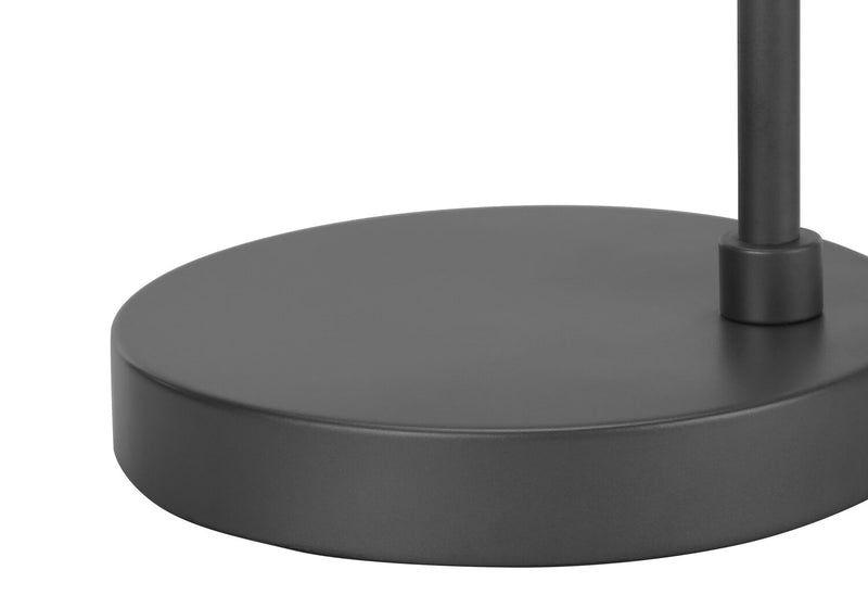 Lampe de travail et de bureau de 18 po en métal gris avec recharge USB