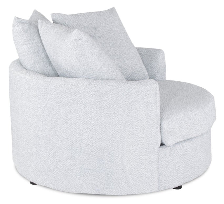 Fauteuil d’appoint Cuddler Grande de 48 po fabriqué au Canada en tissu de chenille - gris Teddy Star 