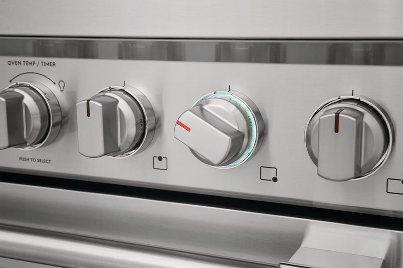 Cuisinière hybride Frigidaire Professional de 4,4 pi³ avec convection à 2 ventilateurs et surface de cuisson à 6 brûleurs - acier inoxydable Smudge-ProofMD - PCFD3670AF