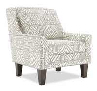Fauteuil d’appoint club Sofa Lab de 29 po fabriqué au Canada en tissu avec pattes en bois - Greystone multicolore
