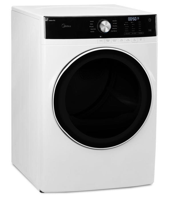 Sécheuse électrique Midea de 8 pi³ - blanche - superposable - MLE52N4AWW