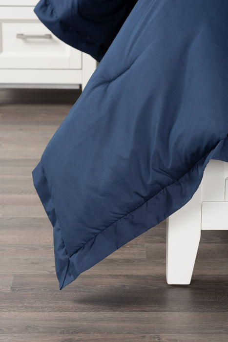 Ensemble d'édredon Navy Damask 3 pièces pour très grand lit
