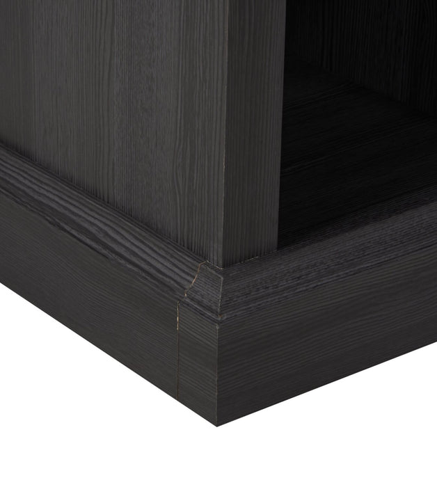 Meuble pour téléviseur Lappland de 70 po avec foyer électrique, rangement et système de gestion des câbles pour téléviseurs jusqu’à 80 po - noir