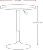 Adjustable Bar-Height Lift Table - White - Modern style Dining Table in White