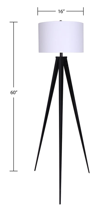 Ensemble 3 lampes Skyler noir mat, 2 lampes de table et 1 lampe à pied