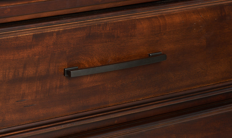 Commode verticale Sonoma de 38 po (L) x 54 po (H) à 6 tiroirs pour la chambre à coucher - brun manguier