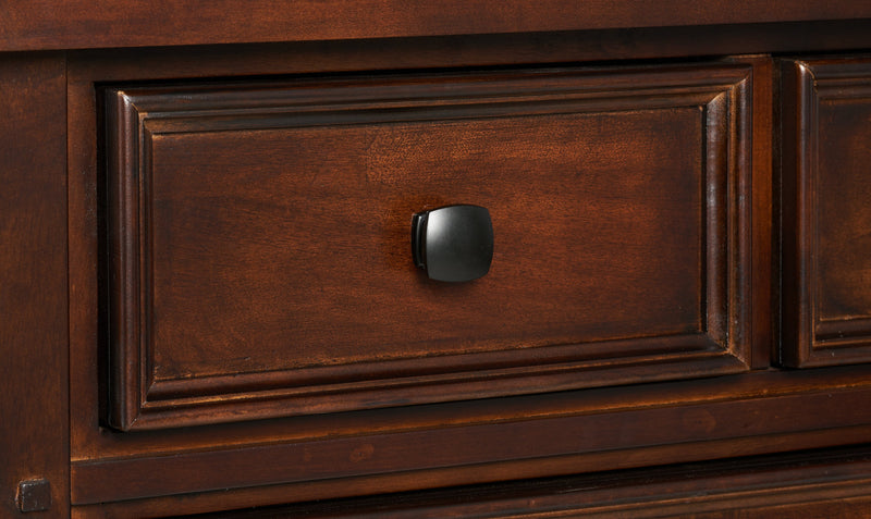 Commode verticale Sonoma de 38 po (L) x 54 po (H) à 6 tiroirs pour la chambre à coucher - brun manguier