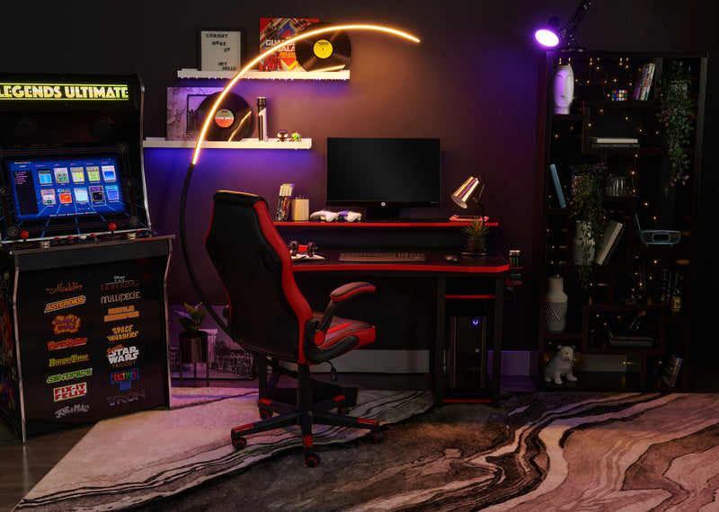 Lampe de travail et de bureau Stella de 16,14 po noire et dorée