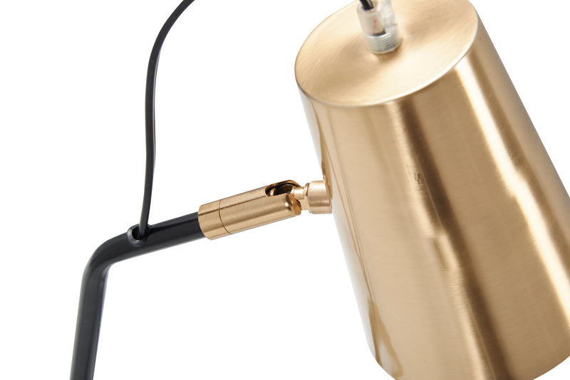 Lampe de travail et de bureau Stella de 16,14 po noire et dorée
