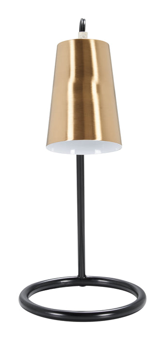 Lampe de travail et de bureau Stella de 16,14 po noire et dorée