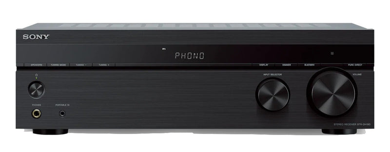 Récepteur stéréo Sony à 2 canaux avec entrée phono et Bluetooth - STRDH190