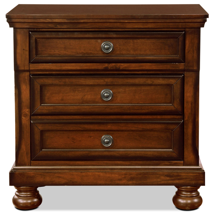 Table de nuit Chelsea de 28 po (L) x 28 po (H) à 3 tiroirs - brun cerisier