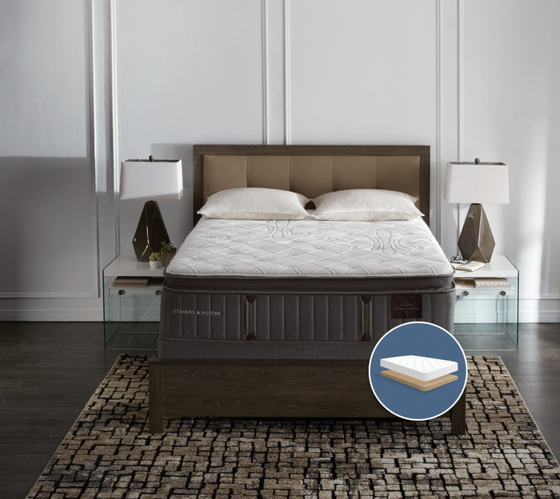 Ensemble semi-ferme à plateau-coussin à profil bas Princedale Stearns & Foster pour lit double