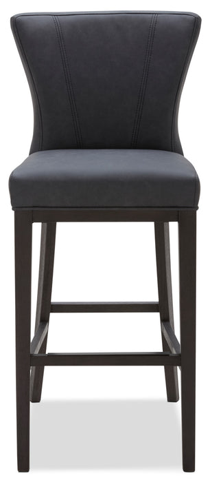 Tabouret bar Quinn en tissu de cuir végétalien - gris