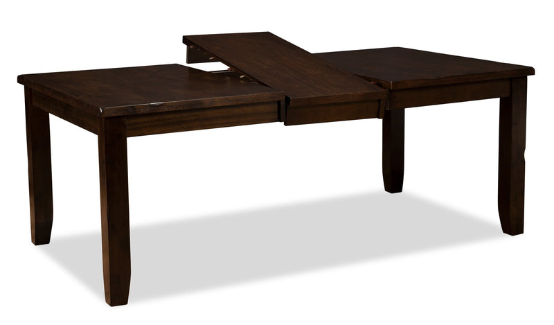 Table de salle à manger Talia de 60 po à 78 po (L) avec rallonge - brune