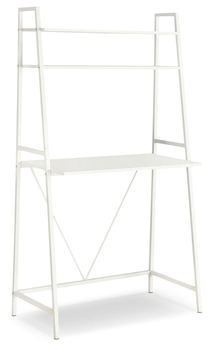 Bureau Vaxjo de 32 po avec tablette supérieure - blanc