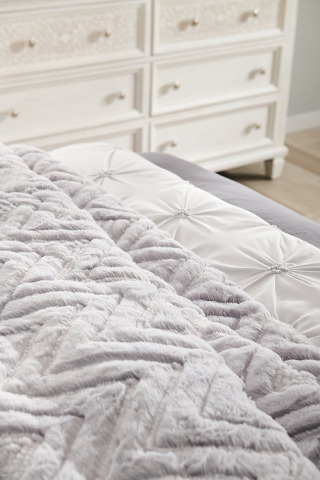 Ensemble d'édredon Tilda 3 pièces pour lit double ou grand lit - gris