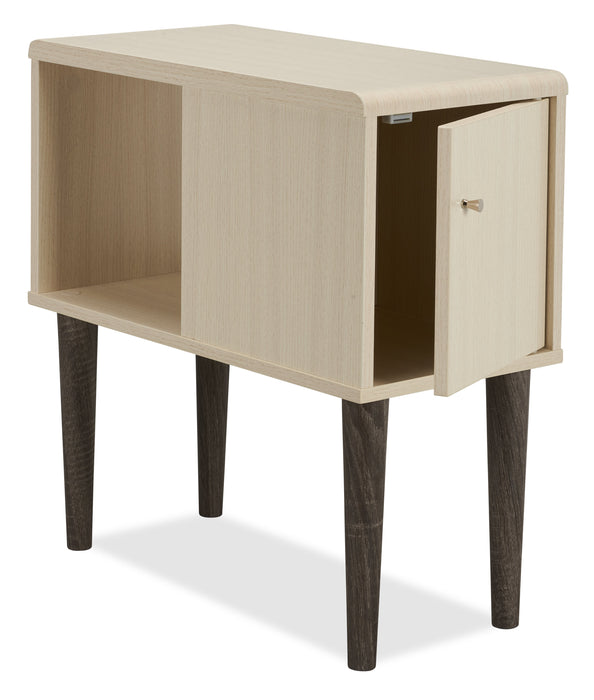 Table de fauteuil Torry de 11,5 po avec armoire - ivoire