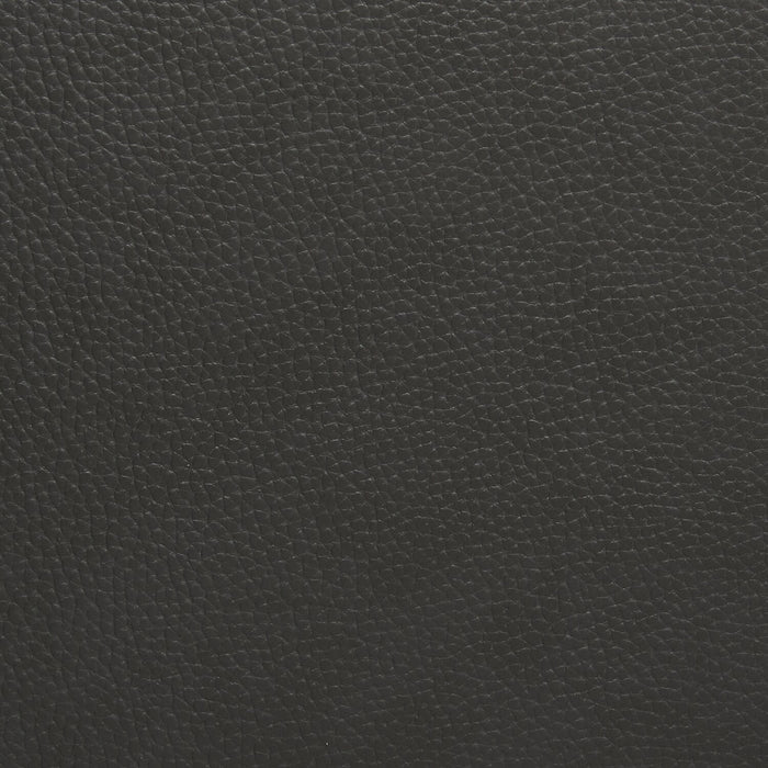 Lit plateforme rembourré Tulsa en tissu de cuir végétalien gris avec capitonnage à boutons - format très grand lit