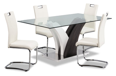 Tuxedo 5-Piece Dining Package - White 