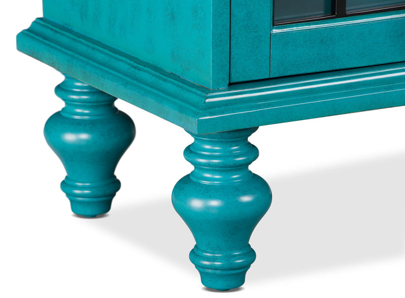 Armoire décorative Rigolet de 60 po avec 4 portes - bleue