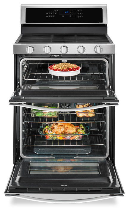 Cuisinière à gaz Whirlpool de 6 pi³ avec technologie AquaLiftMD et autonettoyage - acier inoxydable - WGG745S0FS