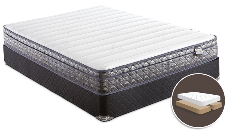 Ensemble matelas ferme à Euro-plateau divisé Endeavour 4 de Springwall pour grand lit