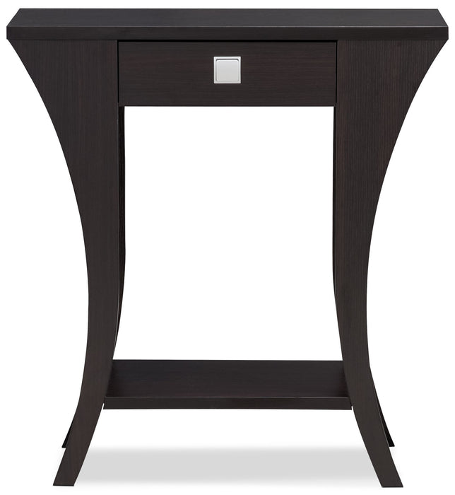 Table d'appoint Manila de 19,5 po avec tiroir - brune